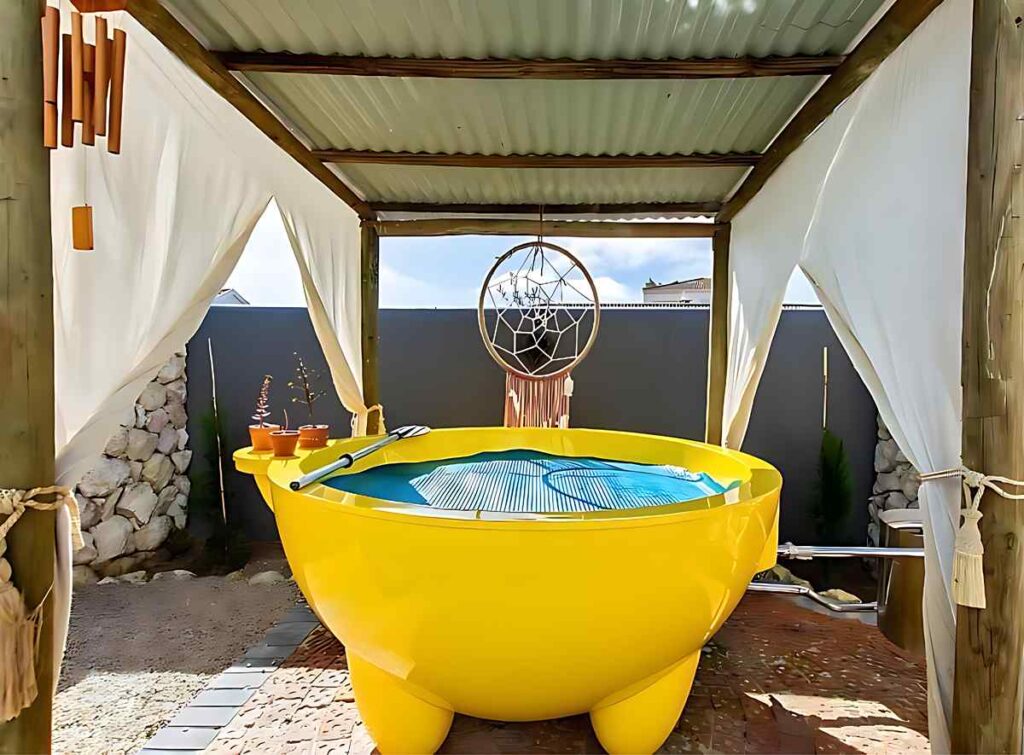 Tickle Tub fire-driven hot tub