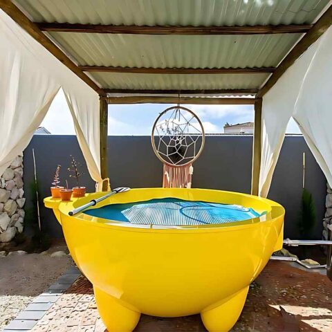 Tickle Tub fire-driven hot tub